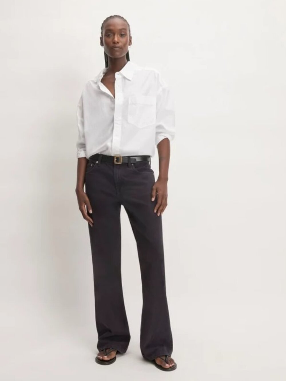 Everlane The Slouch Bootcut Jeans Size 32 Black